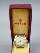 A GENT`S ROLEX TUDOR OYSTER CHROME ENCASED CIRCULAR DIAL WRISTWATCH, no. 87516, no strap, in origina