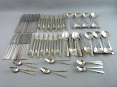 STUART DEVLIN SILVER CUTLERY an eighty-four piece twelve place set of Stuart Devlin cutlery, all