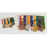 A WORLD WAR I MEDAL GROUP TO CAPT / BT MAJOR / MAJOR E S VICARY together with conforming miniatures,