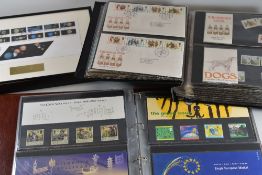 FIVE ALBUMS OF FIRST DAY COVERS and a framed commemorative 'Space Ops '92' first day cover