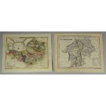 JOHN CARY coloured map of 'England', 37 x 30cms together with similar maps (not Cary) of '