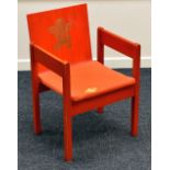 AN INVESTITURE CHAIR an icon of design being the 1969 Prince of Wales Investiture chair by Lord