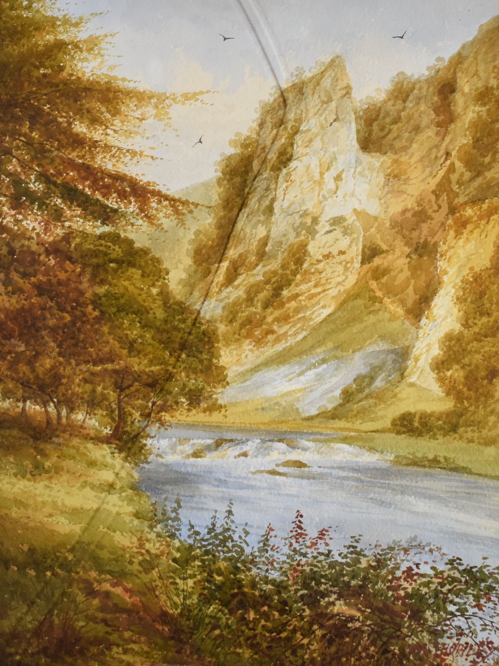 JOHN THORLEY watercolour, a pair - river scenes, one with fisherman, signed, 49 x 36cms - Image 2 of 2