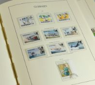 A GREEN ALBUM COMPREHENSIVELY FILLED WITH GUERNSEY / CHANNEL ISLANDS STAMPS in chronological order