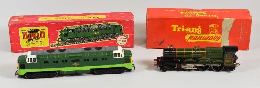 A BOXED HORNBY DUBLO 2232 CO-CO DIESEL-ELECTRIC LOCOMOTIVE & TRIANG 'CARDIFF CASTLE' 4075 LOCO (