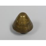 A TURKISH WW1 BRASS SHELL FUSE, 5.75cms high