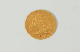 A GOLD HALF SOVEREIGN, 1900