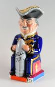 A WILKINSON TOBY JUG OF DAVID LLOYD GEORGE DESIGNED BY SIR FRANCIS CARRUTHERS commemorating WWI