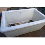 A DOULTON WHITE GLAZED LARGE BELFAST SINK, 79cms wide