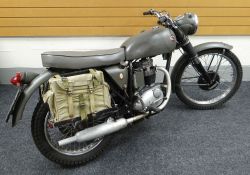 A VINTAGE BSA MILITARY ISSUE MOTORCYCLE 350cc, model BSA-B40-WD, dated 1968, MOT to June 2017,