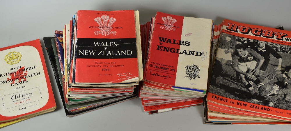 A LARGE QUANTITY OF POST-WAR & MODERN ERA SPORTING PROGRAMMES mainly rugby union including World Cup