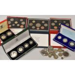 SIX CASED SETS OF COINAGE comprising 1990, 1992 Royal Mint proof set, Royal Mint 1994 50 pence two-