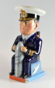 A WILKINSON TOBY JUG OF ADMIRAL DAVID EARL BEATTY DESIGNED BY SIR FRANCIS CARRUTHERS commemorating