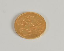 A GOLD HALF SOVEREIGN, 1914