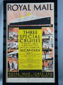 A TRAVEL POSTER - 'Royal Mail Line Three Special Cruises by Britain's Largest and Most Luxurious