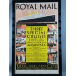 A TRAVEL POSTER - 'Royal Mail Line Three Special Cruises by Britain's Largest and Most Luxurious