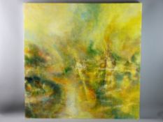 IWAN GWYN PARRY oil on board, style of Turner - a ship being dragged off rocks, signed and