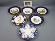 AN ATTRACTIVE PARCEL OF SIX ROYAL WORCESTER (FOUR) & GRAINGER WORCESTER (TWO) DISPLAY PLATES,