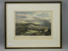 G PICKERING, CHESTER, lithograph 1829 - fine view of Carnarvon, 20.5 x 28 cms