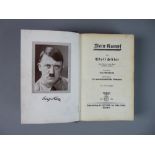 BOOK 'MEIN KAMPF' BY ADOLF HITLER, 1939 German published edition with gilt worded spine, published