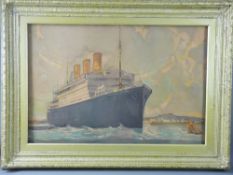 LEONARD RICHMOND impressive print - close up study of the Canadian Pacific 'Empress of Australia',