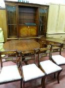 AN EXCELLENT REPRODUCTION MAHOGANY DINING ROOM SUITE to include a breakfront display sideboard