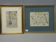 OWEN & BOWEN coloured and tinted road map 1720, plates 57 & 58 - 'Northop to Holyhead', 18 x 12 cms,