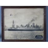 ANONYMOUS black and white print - entitled 'White Star Line SS Majestic World's Largest Steamer', 54