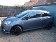 2015 VAUXHALL CORSA CAR, limited edition S/S three door hatchback, reg no CY15 HJK, mileage 18,