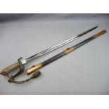 AN 1827 PATTERN ROYAL NAVY OFFICER'S DRESS SWORD, the Ricasso marked 'Larcom & Veysey', the blade