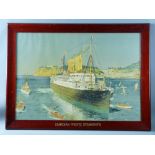 ANONYMOUS coloured print - of the Canadian Pacific 'Duchess of Richmond' with attendant boats and