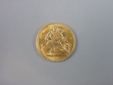 AN EDWARD VII GOLD FULL SOVEREIGN, 1903, 8 grms