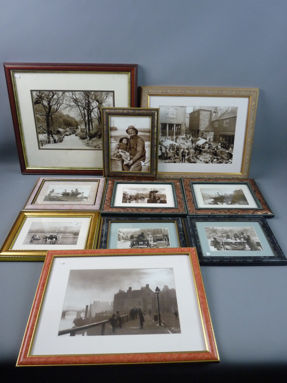 A PARCEL OF APPROXIMATELY TEN FRAMED PRINTS relating to Whitby and other areas