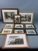 A PARCEL OF APPROXIMATELY TEN FRAMED PRINTS relating to Whitby and other areas