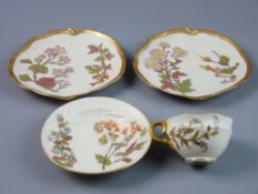 The following items of Worcester porcelain were presented in the late 1930s to the head gardener (