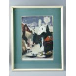 SARAH NECHAMKIN artist's proof (15/15) lithograph - scene at Portmeirion, signed and dated 1960,