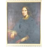 LATE 19th CENTURY ENGLISH SCHOOL oil on canvas laid on board - portrait of a seated Victorian