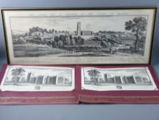 A BLACK & WHITE PRINT BY SAMUEL & NATHANIEL BUCK - 'The South View of Wrexham in the County of