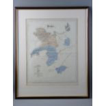 A DOUBLE SIDED MAP OF NORTH WALES entitled 'Bangor' and concerning the Arch Deaconries of Bangor &