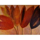 VIVIENNE WILLIAMS mixed media - entitled verso 'Four Tulips 2003', signed, 46 x 61cms