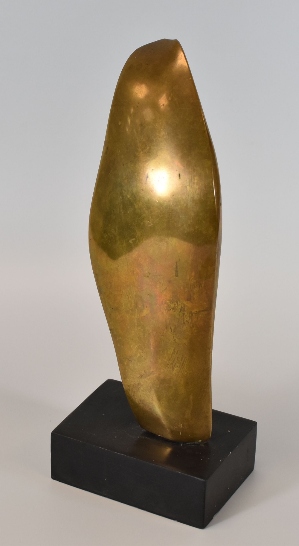 MOELWYN MERCHANT bronze sculpture - stylized flame on a rectangular slate base, dated 1972 on - Image 2 of 2