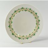 A SWANSEA PORCELAIN PLATE of plain circular form, decorated with a rarely seen pattern of continuous