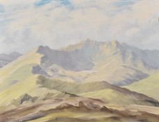 WILFRID J COLCLOUGH oil on board, a set of seven - mountains of Snowdonia, signed and dated