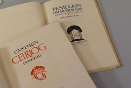 CANEUON CEIRIOG DETHOLIAD 1925 limited edition (187/400) Gwasg Gregynog Press volume; and another