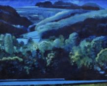 SIMON DORRELL oil on panel - landscape entitled verso 'Bryan's Ground, The Clatter Brook Valley