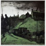 GEORGE CHAPMAN limited edition (28/50) print - Rhondda street, signed in full, 51 x 51cms