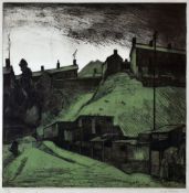 GEORGE CHAPMAN limited edition (28/50) print - Rhondda street, signed in full, 51 x 51cms