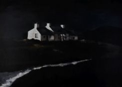 JOHN KNAPP FISHER limited edition (24/500) coloured print - entitled 'Cottage - Porthclais 1993',