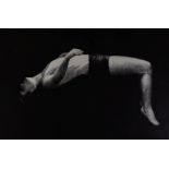 HARRY HOLLAND limited edition (12/35) monochrome print - study of a gymnast in mid-air entitled '
