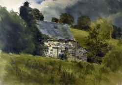 KEITH ANDREW watercolour - Old Anglesey semi ruined cottage, signed and dated 1982, 50 x 70cms